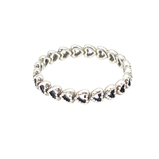 PANDORA Sterling Silver Band of Hearts Ring
