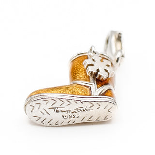 Thomas Sabo Sterling Silver Ugg Boot Charm Pendant With Snowflake Accent