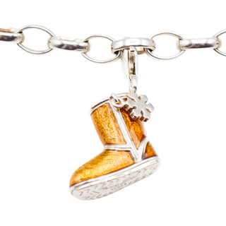 Thomas Sabo Sterling Silver Ugg Boot Charm Pendant With Snowflake Accent