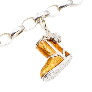 Thomas Sabo Sterling Silver Ugg Boot Charm Pendant With Snowflake Accent