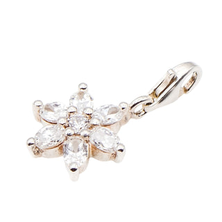 Thomas Sabo White Flower Sterling Silver Charm Pendant