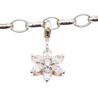 Thomas Sabo White Flower Sterling Silver Charm Pendant