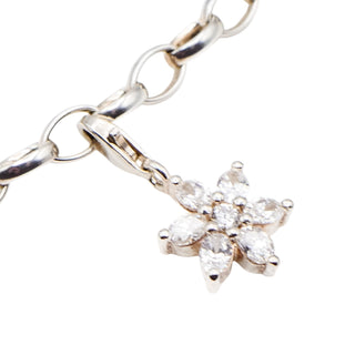 Thomas Sabo White Flower Sterling Silver Charm Pendant