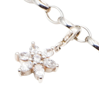 Thomas Sabo White Flower Sterling Silver Charm Pendant