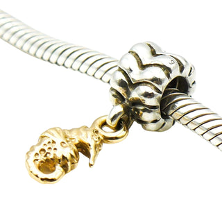 Pandora Retired Seahorse Dangle Charm Sterling Silver 14K Gold Nautical Ocean