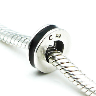 Chamilia Black Enamel Sterling Silver Spacer Charm
