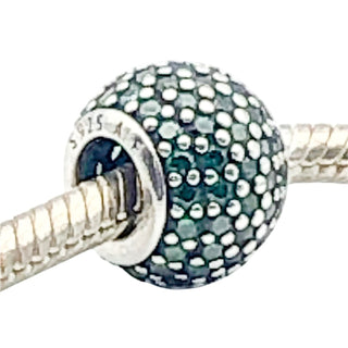 Pandora Emerald Green Pave Lights Sterling Silver Charm
