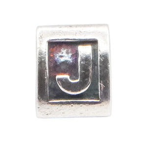 Pandora Letter J Charm Sterling Silver Alphabet Bead 925 ALE Retired