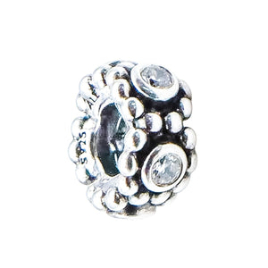 Pandora Retired Her Majesty Sterling Silver Clear CZ Spacer Charm