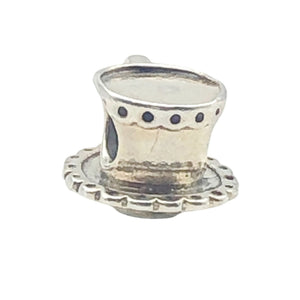 Pandora Retired Tea Cup Sterling Silver Charm