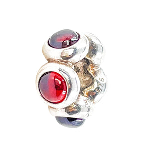 Pandora Sterling Silver Garnet Cabochon Spacer Charm Retired ALE