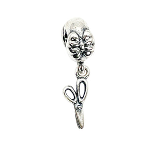Pandora Retired Vintage Scissors Sterling Silver Sewing Dangle Charm