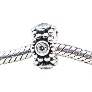 Pandora Retired Her Majesty Sterling Silver Clear CZ Spacer Charm
