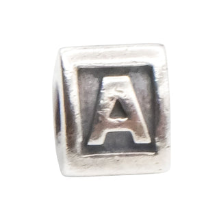 Pandora Alphabet Letter A Charm Sterling Silver Initial Bead – Retired