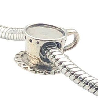 Pandora Retired Tea Cup Sterling Silver Charm