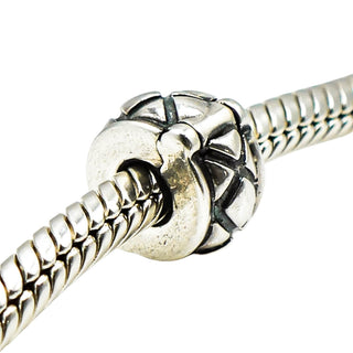 Chamilia Hugs X Lock Sterling Silver Silicone Lined Criss Cross Clip Charm