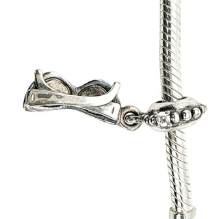 Pandora Retired Sunshine Diva Sterling Silver CZ Sunglasses Dangle Charm