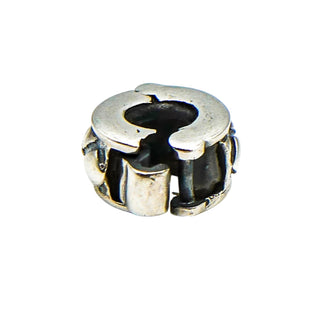 Chamilia Hugs X Lock Sterling Silver Silicone Lined Criss Cross Clip Charm