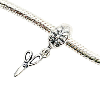 Pandora Retired Vintage Scissors Sterling Silver Sewing Dangle Charm