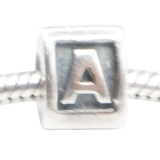 Pandora Alphabet Letter A Charm Sterling Silver Initial Bead – Retired