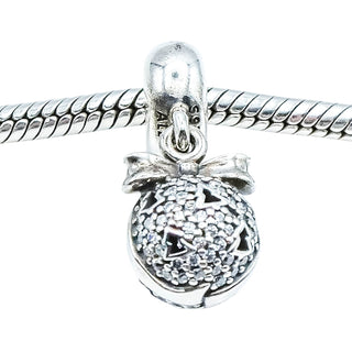 Pandora Rare Retired 2014 Black Friday Christmas Wish Sterling Silver CZ Dangle Charm