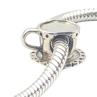 Pandora Retired Tea Cup Sterling Silver Charm