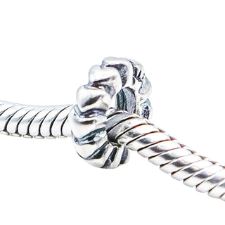 Pandora Retired Heart Row Sterling Silver Love Hearts Spacer Charm Bead