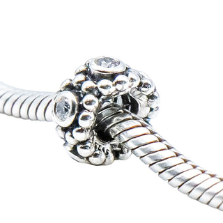 Pandora Retired Her Majesty Sterling Silver Clear CZ Spacer Charm