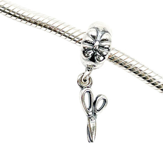 Pandora Retired Vintage Scissors Sterling Silver Sewing Dangle Charm