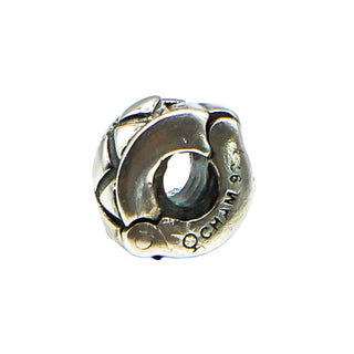 Chamilia Hugs X Lock Sterling Silver Silicone Lined Criss Cross Clip Charm