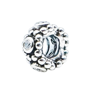 Pandora Retired Her Majesty Sterling Silver Clear CZ Spacer Charm