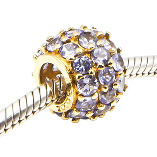 10k Yellow Gold Iolite Pendant Slide Charm Marked JL