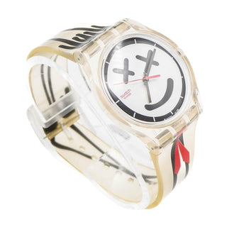 Swatch Jelly In Jelly Funky Red Tie Watch SUJK110