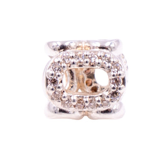 Pandora Circle of Friends Charm Sterling Silver with Brown & Clear Zirconia