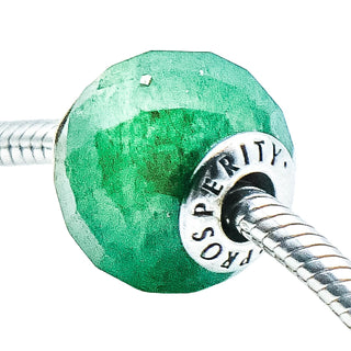 Pandora Essence Prosperity Charm Green Aventurine Sterling Silver Retired