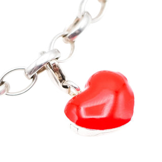 Thomas Sabo Red Heart Locket Sterling Silver Charm Pendant