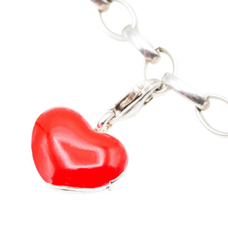 Thomas Sabo Red Heart Locket Sterling Silver Charm Pendant