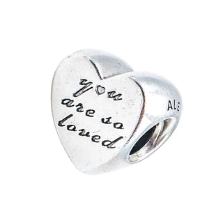 Pandora Retired You Are So Loved Sterling Silver Heart Charm