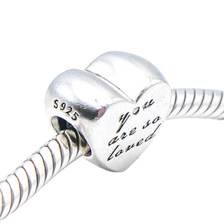 Pandora Retired You Are So Loved Sterling Silver Heart Charm