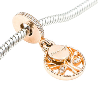 Pandora Rose™ Family Tree Dangle 14K Rose Gold Plated Sterling Silver Charm