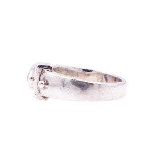 Sterling Silver Trillion Amethyst Modernist Bypass Ring Size 6.25