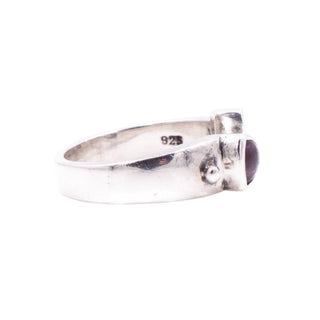 Sterling Silver Trillion Amethyst Modernist Bypass Ring Size 6.25