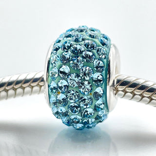 KAY's "Charmed Memories" Disney FROZEN Blue Pave Crystals Charm With Silver Core