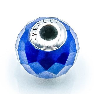 Pandora ESSENCE Peace Sterling Silver Charm With Faceted Lapis Lazuli