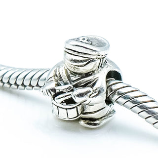 OHM Beads Marching Band SNARE DRUM Drummer Sterling Silver Charm