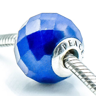 Pandora ESSENCE Peace Sterling Silver Charm With Faceted Lapis Lazuli