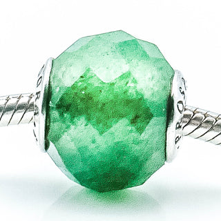 Pandora ESSENCE Prosperity Sterling Silver Charm With Faceted Green Aventurine
