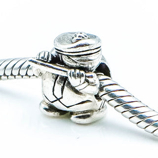 OHM Beads Marching Band FLUTE Sterling Silver Charm Flute Player