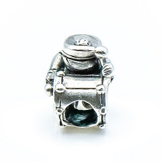 OHM Beads Marching Band BASS DRUM Drummer Sterling Silver Charm