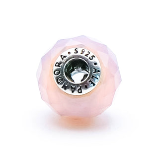 PANDORA ESSENCE Friendship Sterling Silver Charm With Pink Crystal